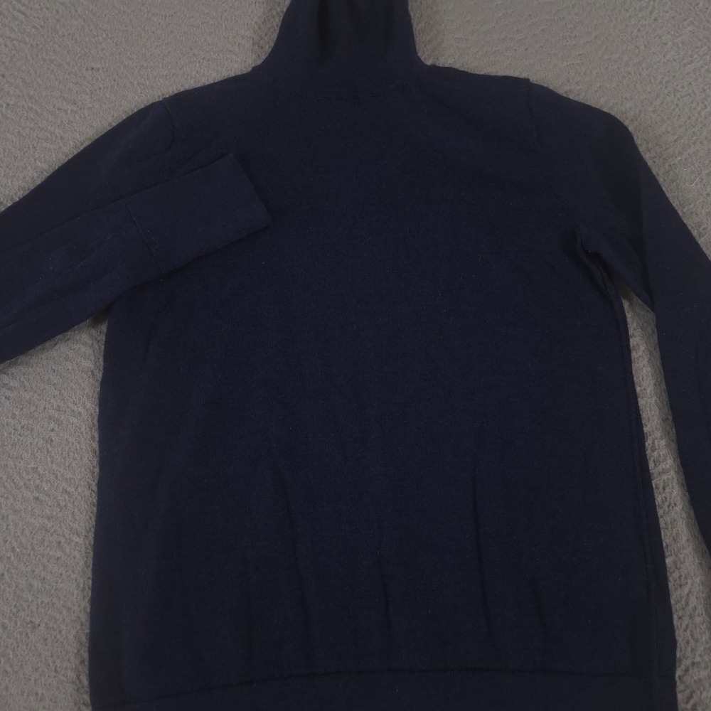 Gap Sweater Womens Small Navy Merino Wool Turtleneck Extra Fine Long Sleeve